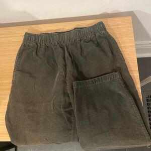 Muji Men's Corduroy Pants in Olive